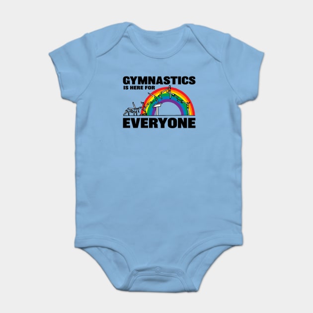Gymnastics Is Here For Everyone Baby Bodysuit by GymCastic
